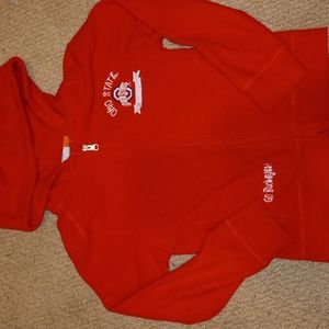 Girl's Ohio State University Buckeyes zip-up fleece hoodie